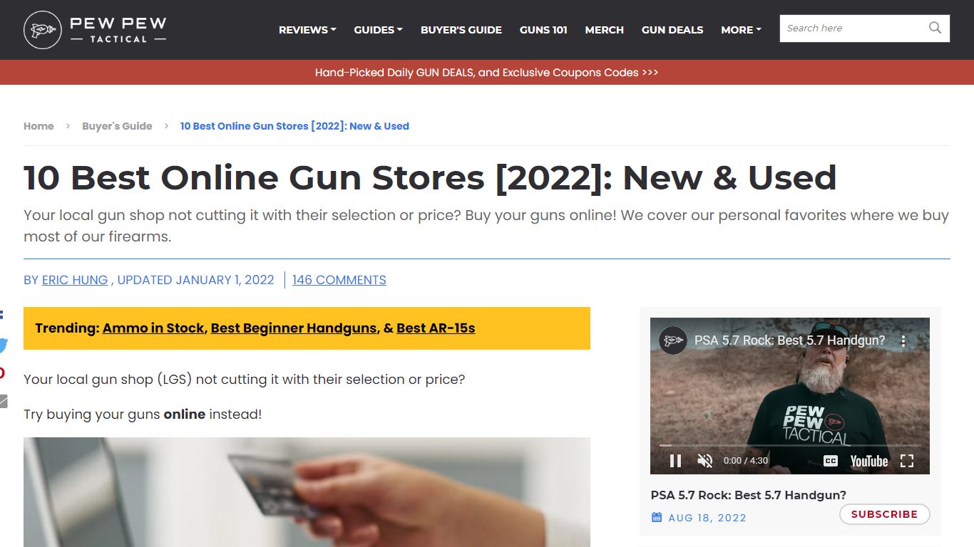 10 Best Online Gun Stores [2022]: New & Used - Pew Pew Tactical