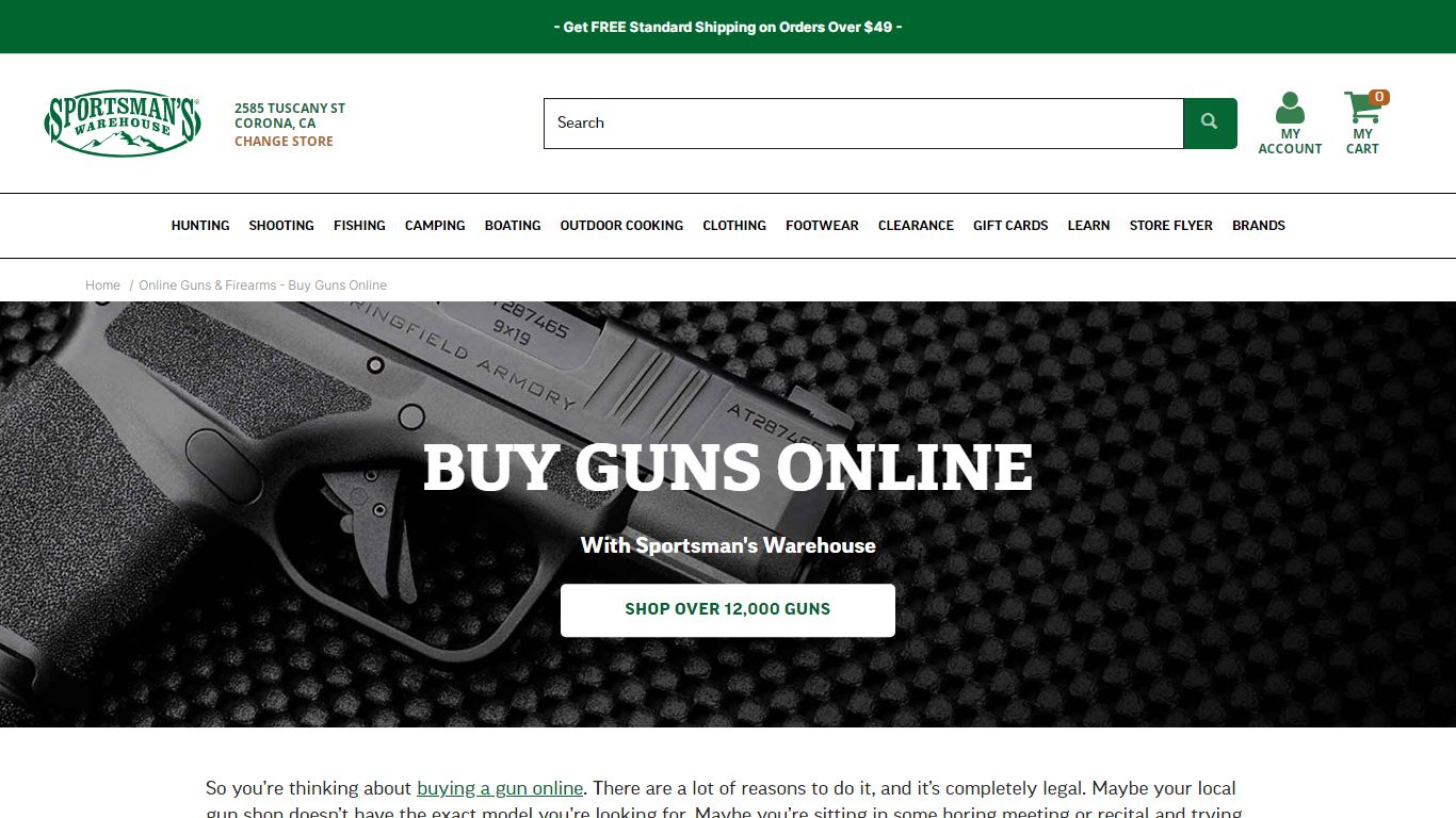 Online Guns & Firearms - Buy Guns Online | Sportsman's Warehouse